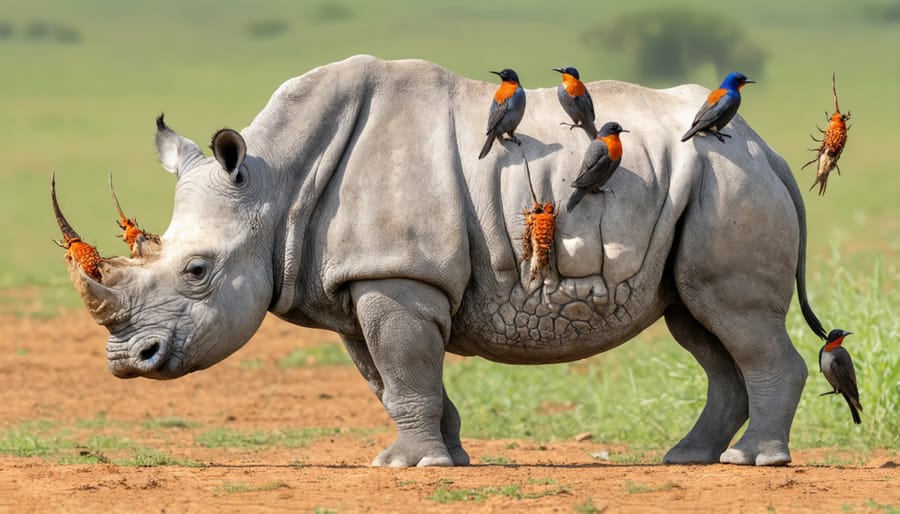 The Remarkable Dance Between Rhinos And Birds A Natural Symphony 